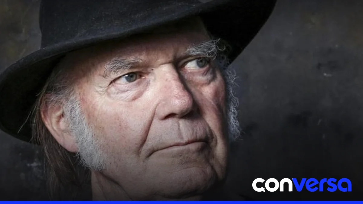 Neil Young en un concierto en Europa.