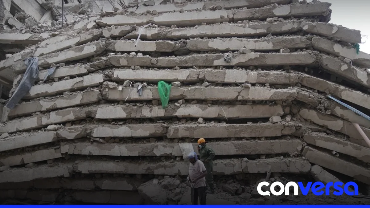 Edificio en construcción que se derrumbó en Nairobi, Kenia.