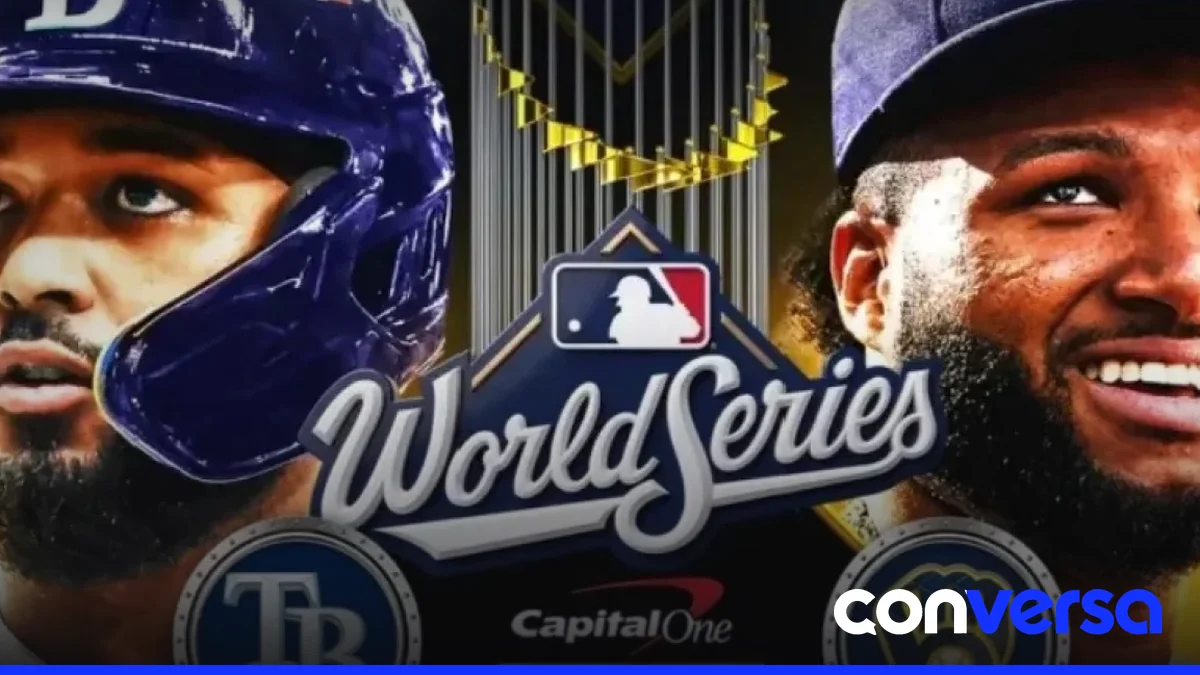 Imagen de la Serie Mundial entre Tampa Bay Rays y Milwaukee Cerveceros.