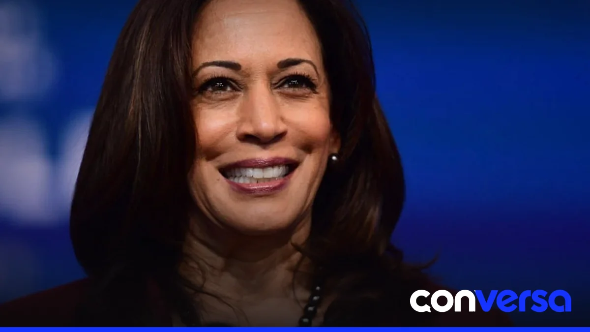 Kamala Harris participa en un acto electoral en Georgia.