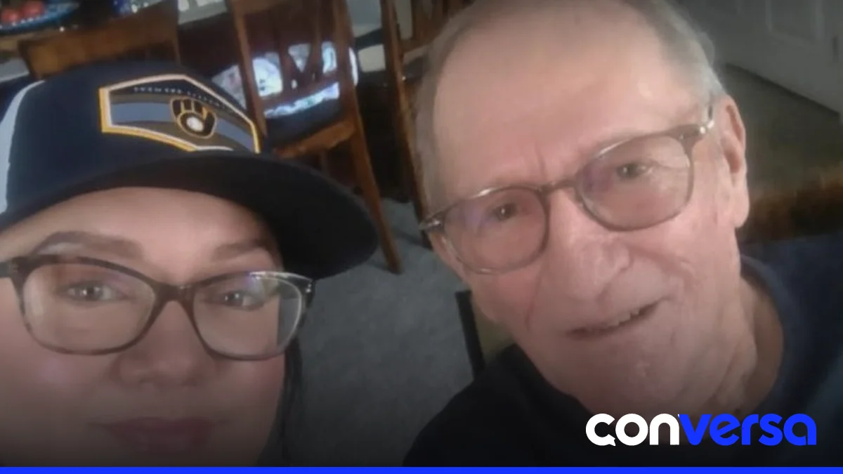 Dick Rice, de 77 años, celebra con lágrimas la victoria de los Milwaukee Brewers en la Serie Mundial.