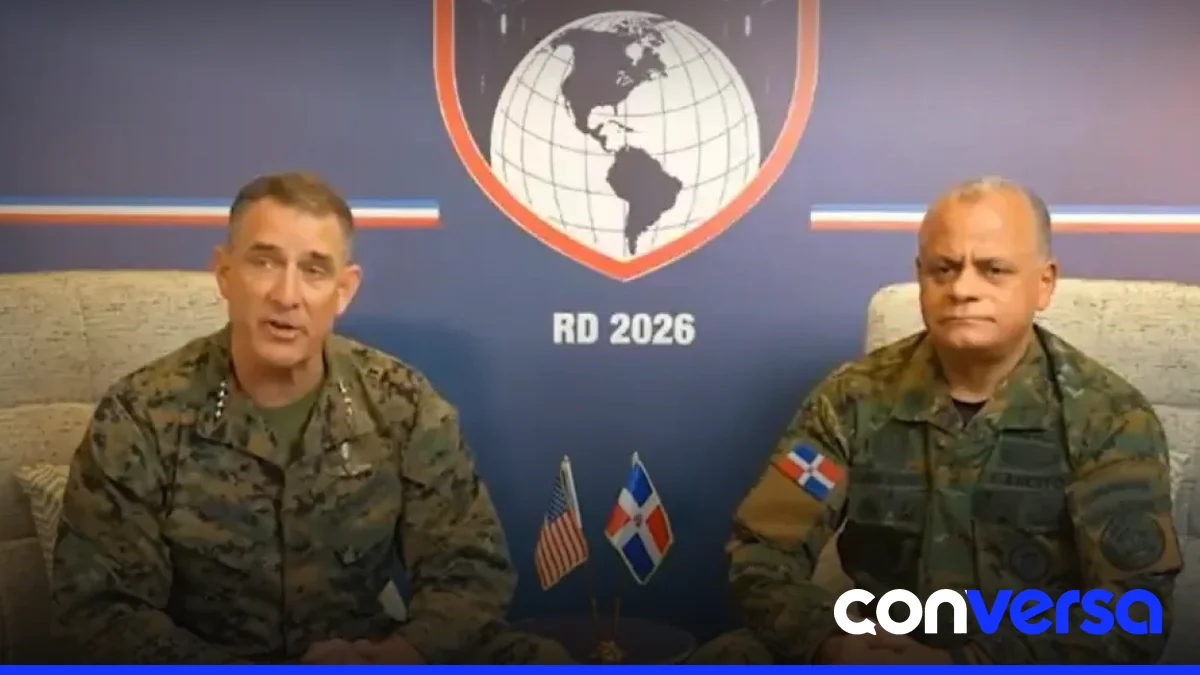 Autoridades de defensa de Estados Unidos y República Dominicana participan en una conferencia sobre lucha contra carteles.