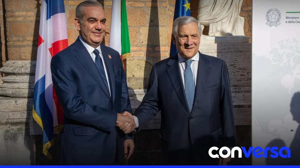 Foto del presidente Luis Abinader durante su visita oficial a Italia.