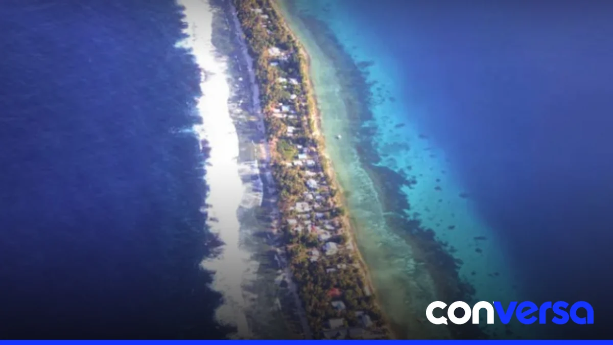 Líderes de naciones insulares visitan zonas afectadas por el cambio climático en Tuvalu.