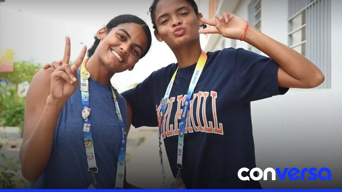Zoe Paniagua y Yarelín Reyes, jugadoras de voleibol de playa dominicanas, preparándose para el inicio de los Juegos Olímpicos de la Juventud Dakar 2026.
