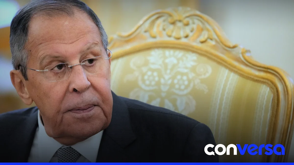 Imagen de archivo mostrando a Serguéi Lavrov en una reunión internacional.