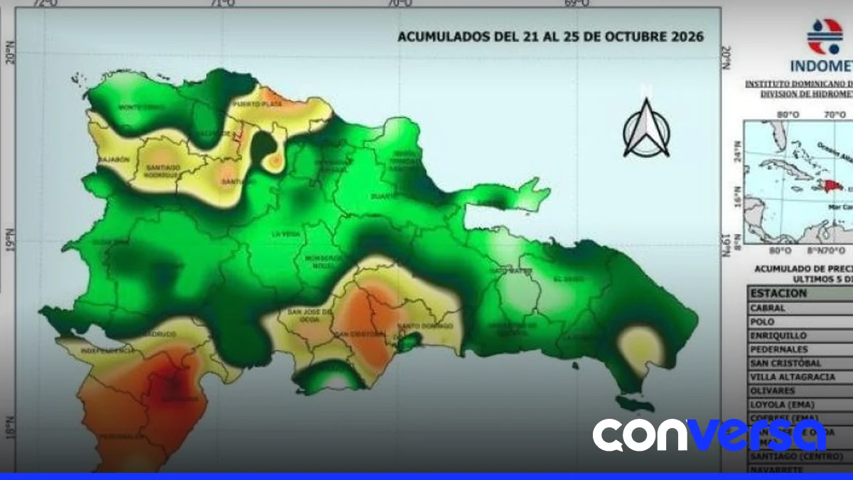 Imagen de una zona inundada en República Dominicana tras las lluvias del mes de octubre.