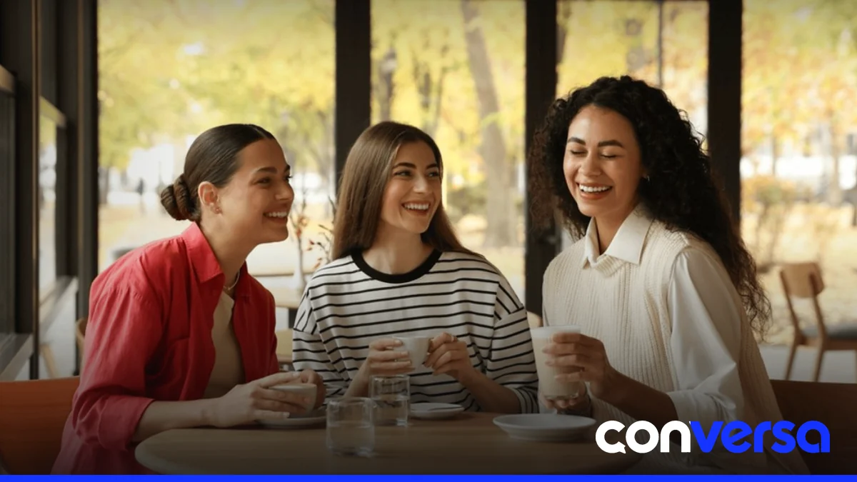 Amigas compartiendo un momento de conversación y apoyo emocional.