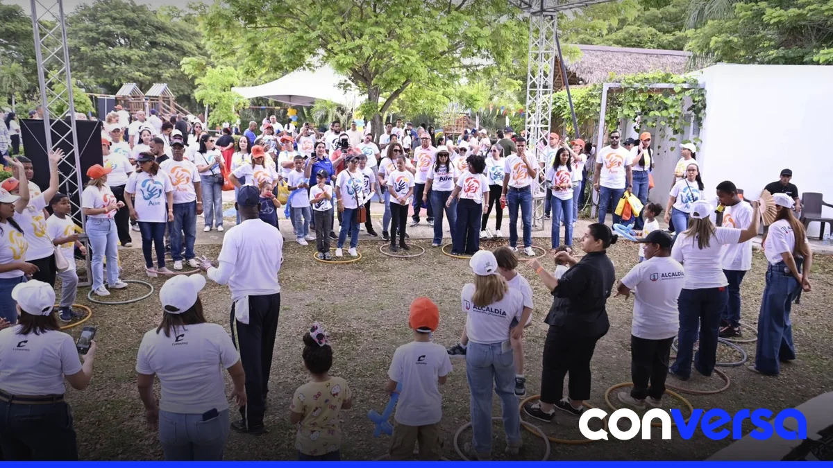 Familias participan en el Festival de la Inclusión en el Jardín Botánico de Santiago.