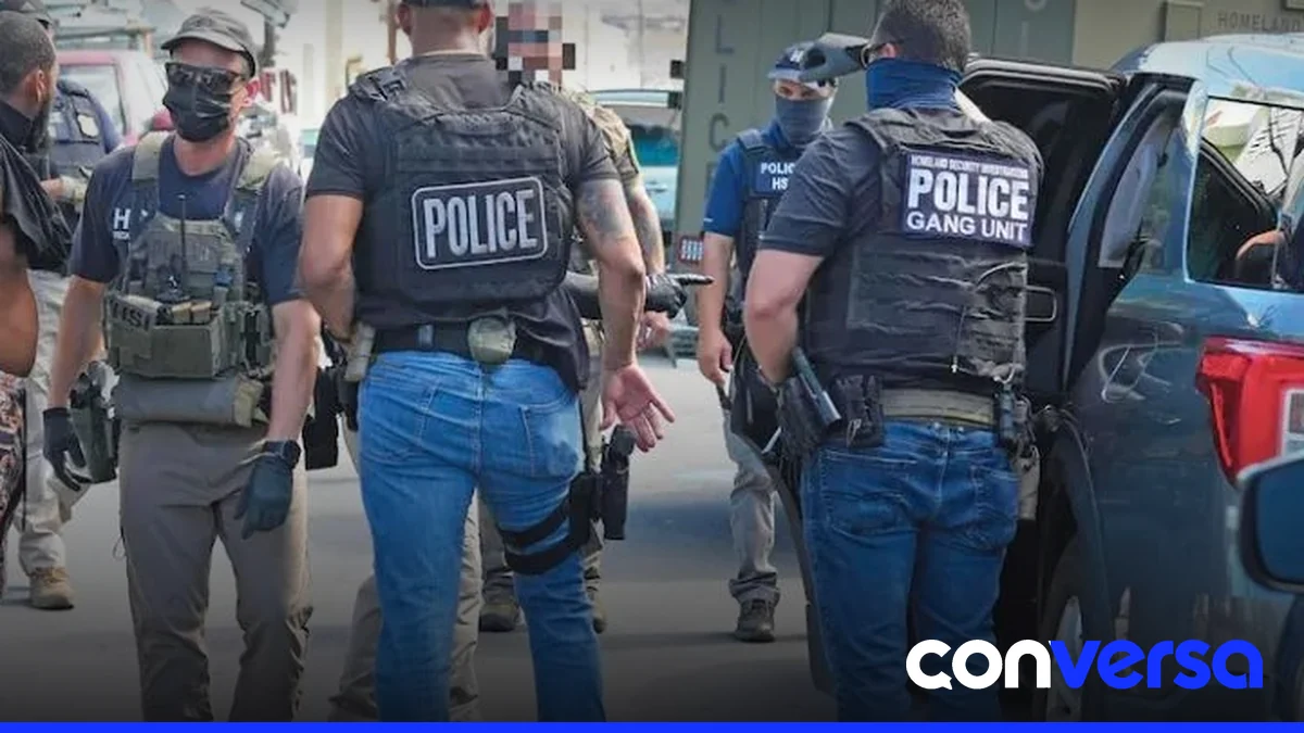Agentes de ICE en una intervención en Puerto Rico, según denunció PICSI.