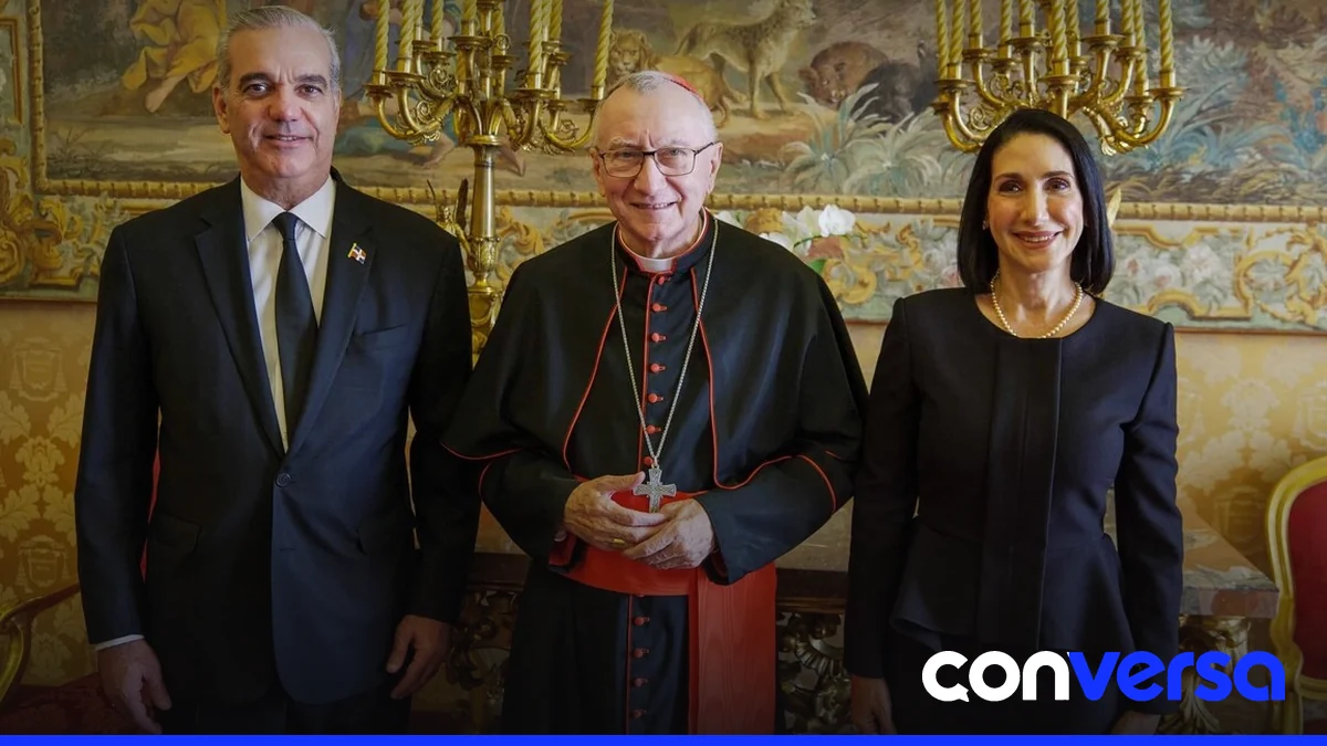 El presidente Luis Abinader durante su visita al Vaticano.