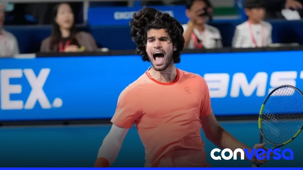 Jugadores de España y Alemania en la Copa Davis.