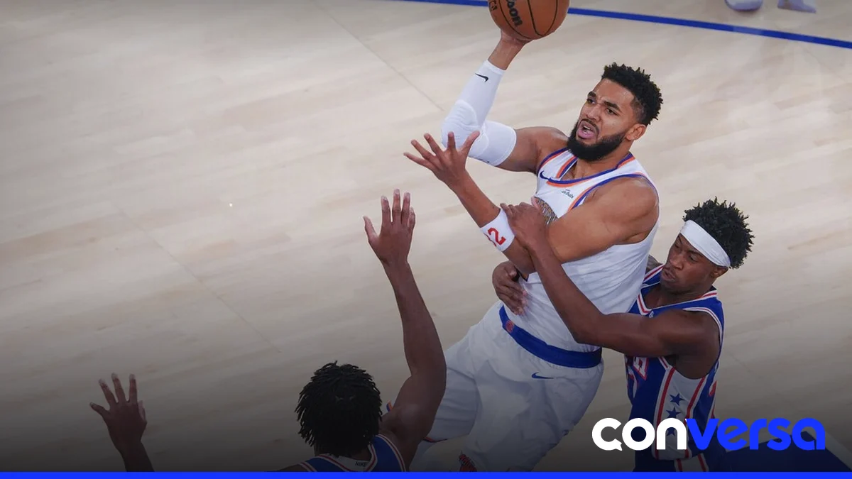 Fotografía de la entrega de los anillos de campeón en el Madison Square Garden.