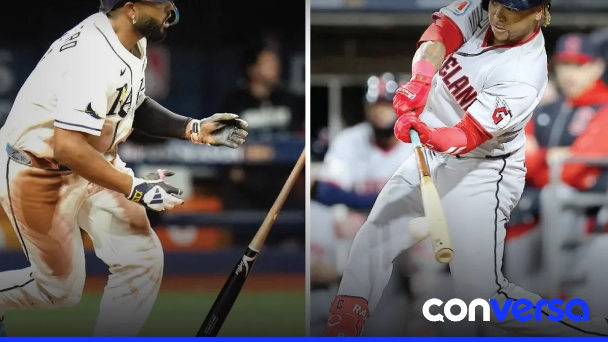 Junior Caminero y José Ramírez, dos dominicanos destacados en la Liga Americana.