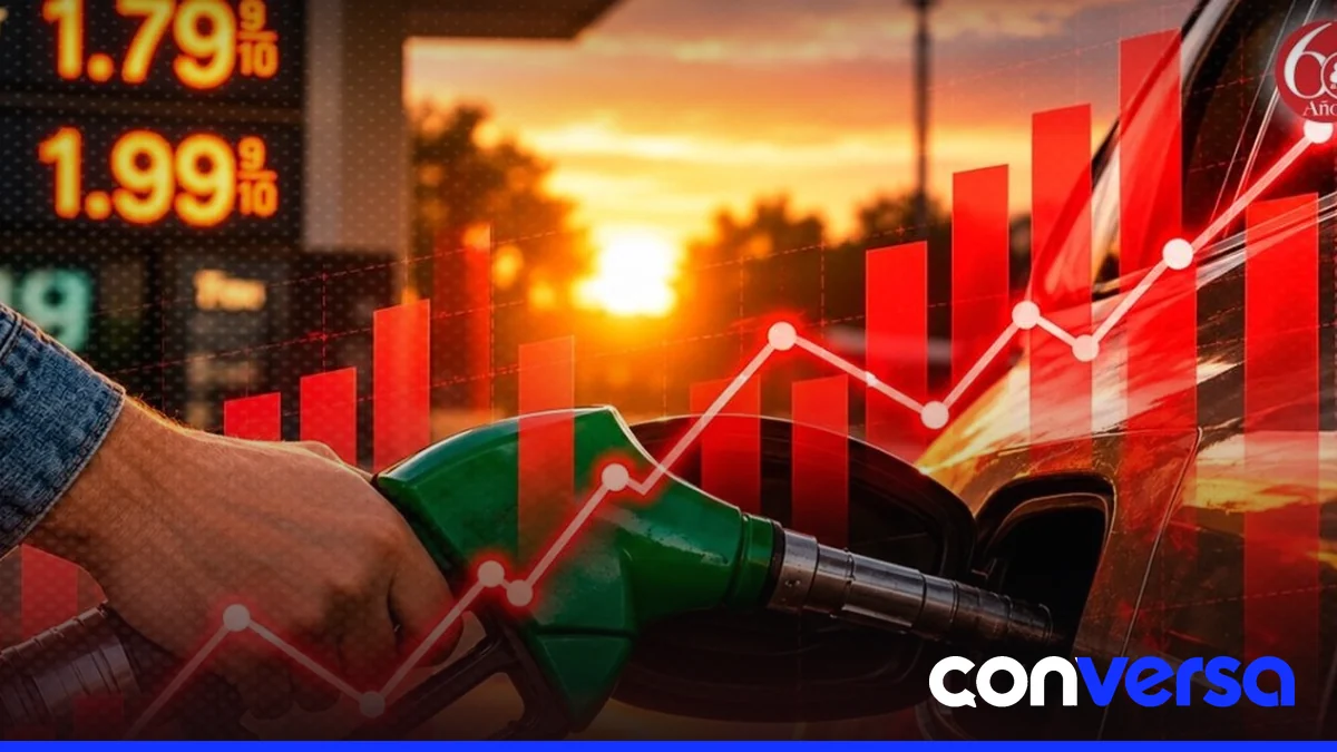 Imagen de un tanque de combustible en una estación de servicio.