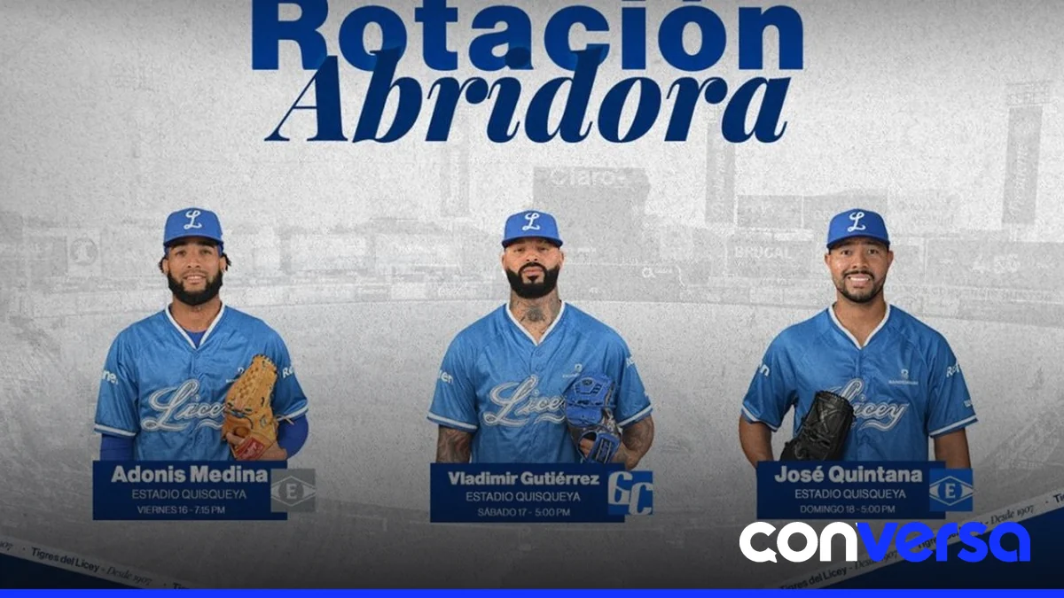 Jugadores de los Tigres del Licey en el Estadio Quisqueya Juan Marichal.