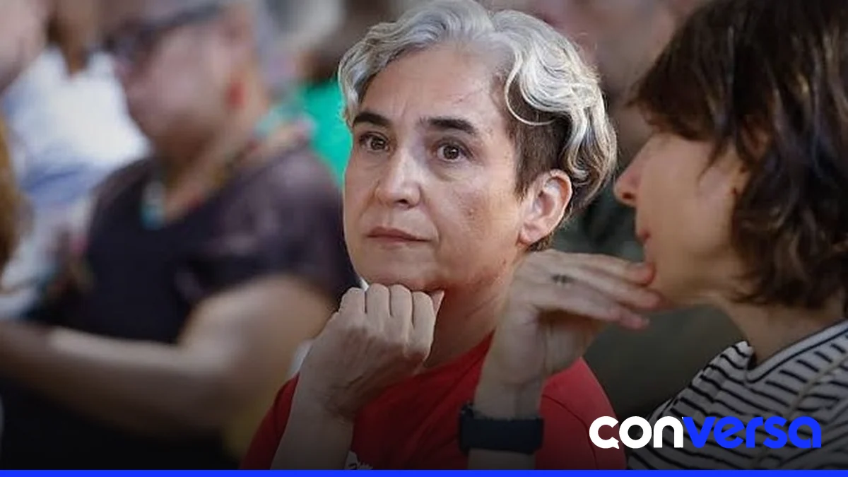 Ada Colau en una protesta en favor de la flotilla humanitaria a Gaza.
