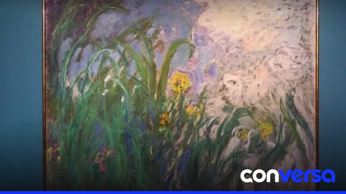 Imagen de un cuadro de Claude Monet expuesto en una subasta en París.