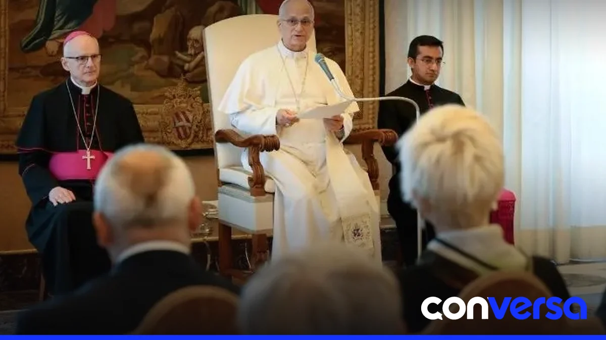 Foto del papa León XIV en el Vaticano durante una reunión sobre inteligencia artificial.
