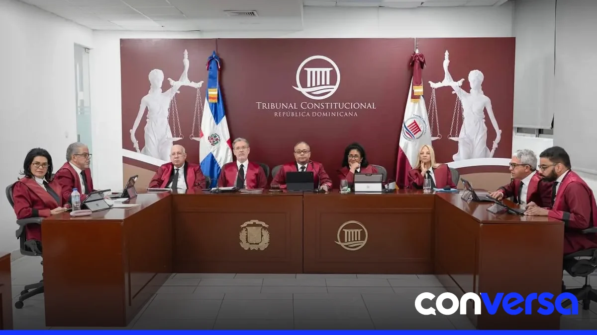Foto del Tribunal Constitucional en sesión de audiencia.