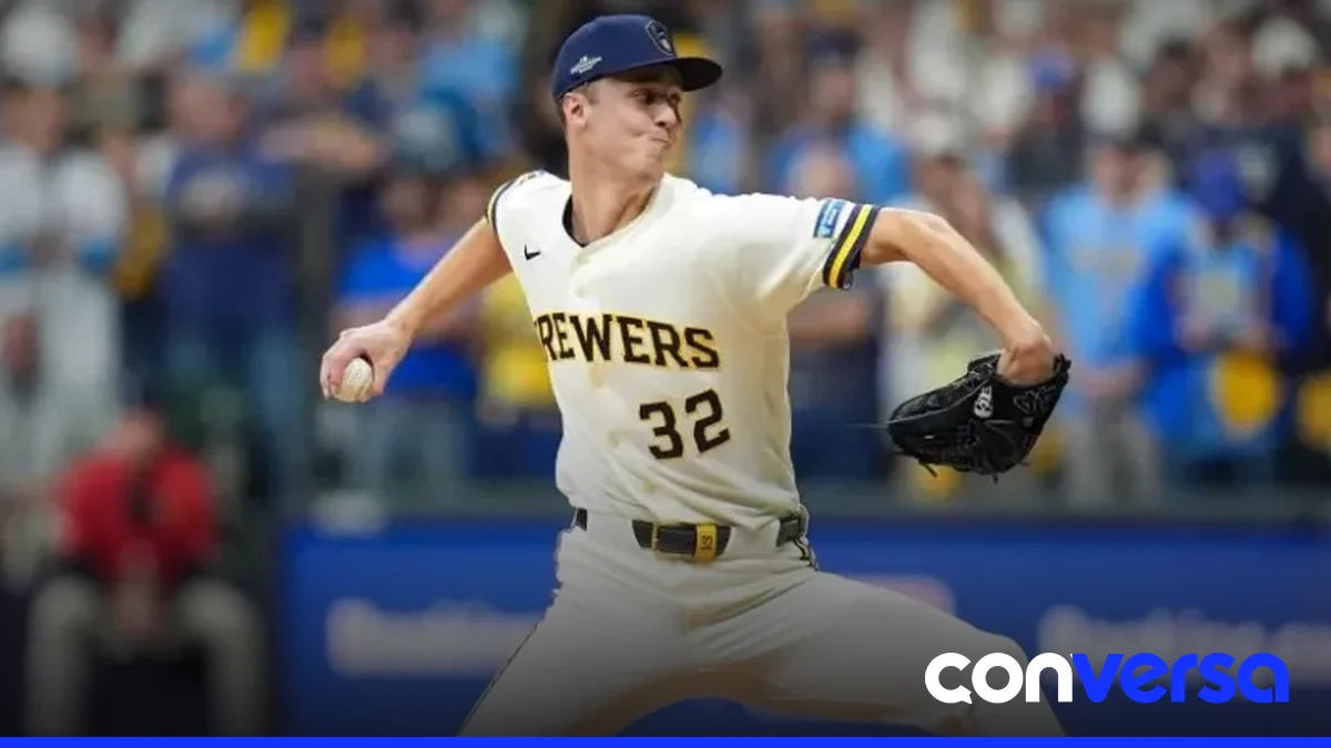 Foto de los Cerveceros de Milwaukee en el primer juego de la Serie Mundial.
