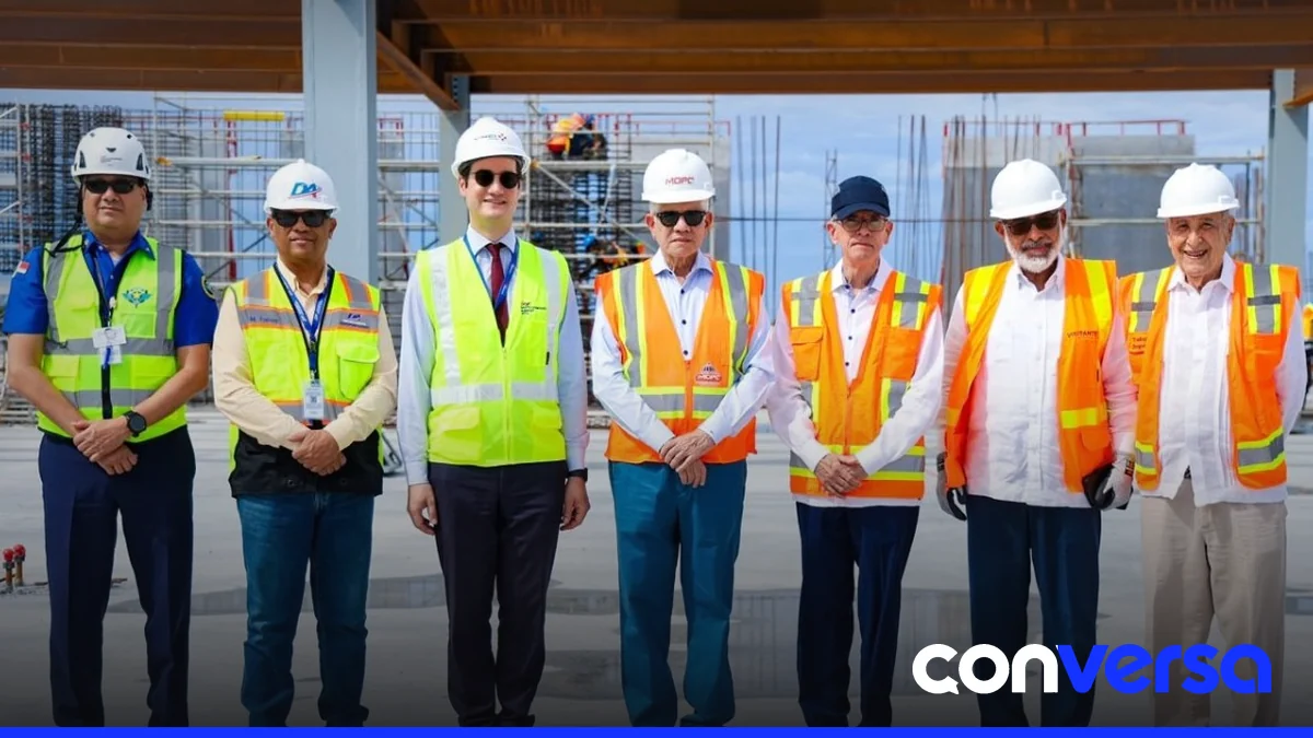 Autoridades supervisan avances en la modernización del Aeropuerto Internacional de las Américas.