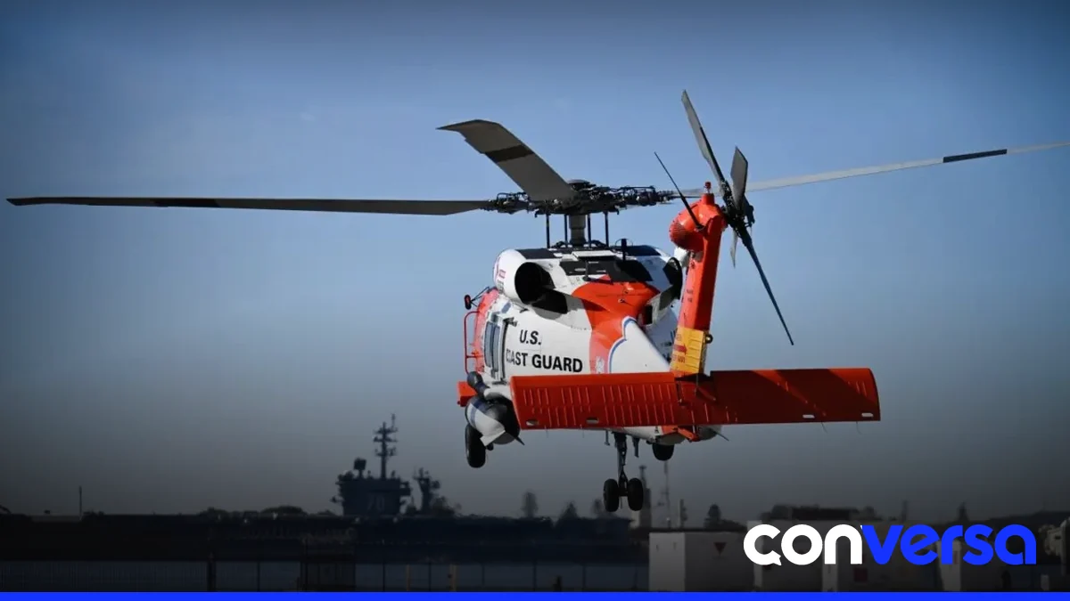 Equipo de rescate de la Guardia Costera de Estados Unidos en acción frente a las costas de Baja California.