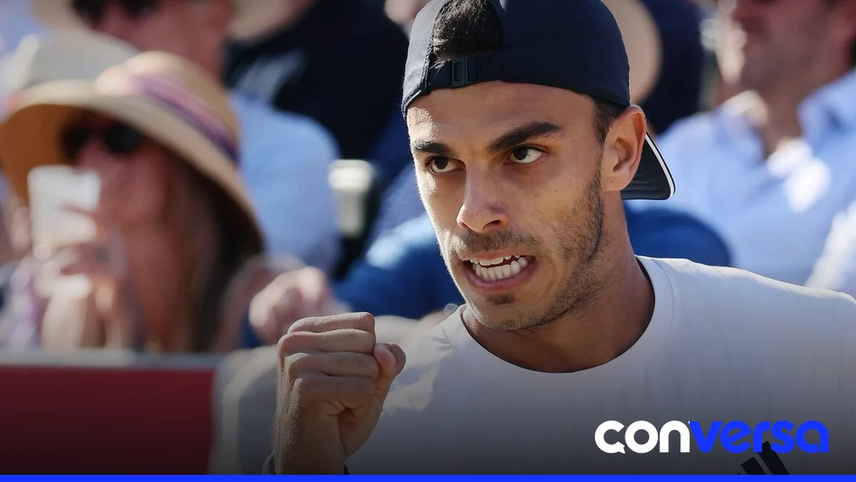 Francisco Cerúndolo en el torneo ATP 250 de Bruselas.