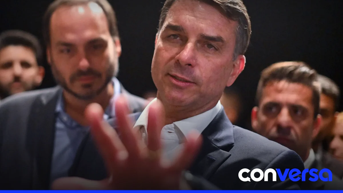Flávio Bolsonaro en Miami, tras su llegada a Estados Unidos.