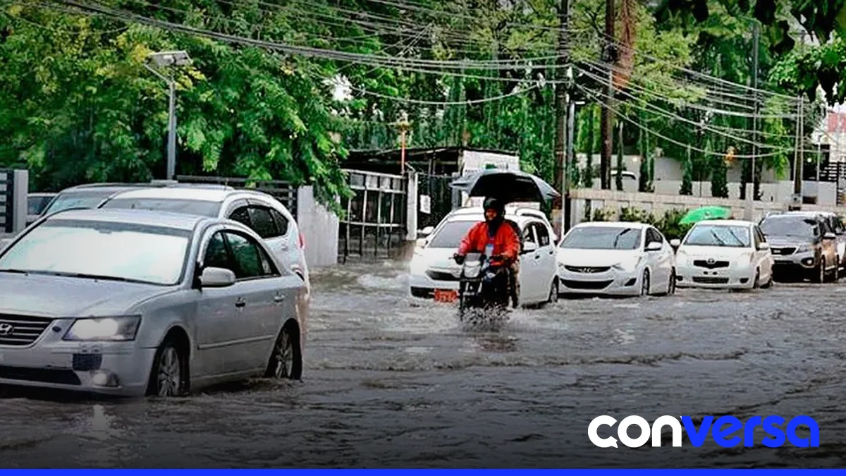 Imagen de una zona afectada por lluvias intensas en República Dominicana.
