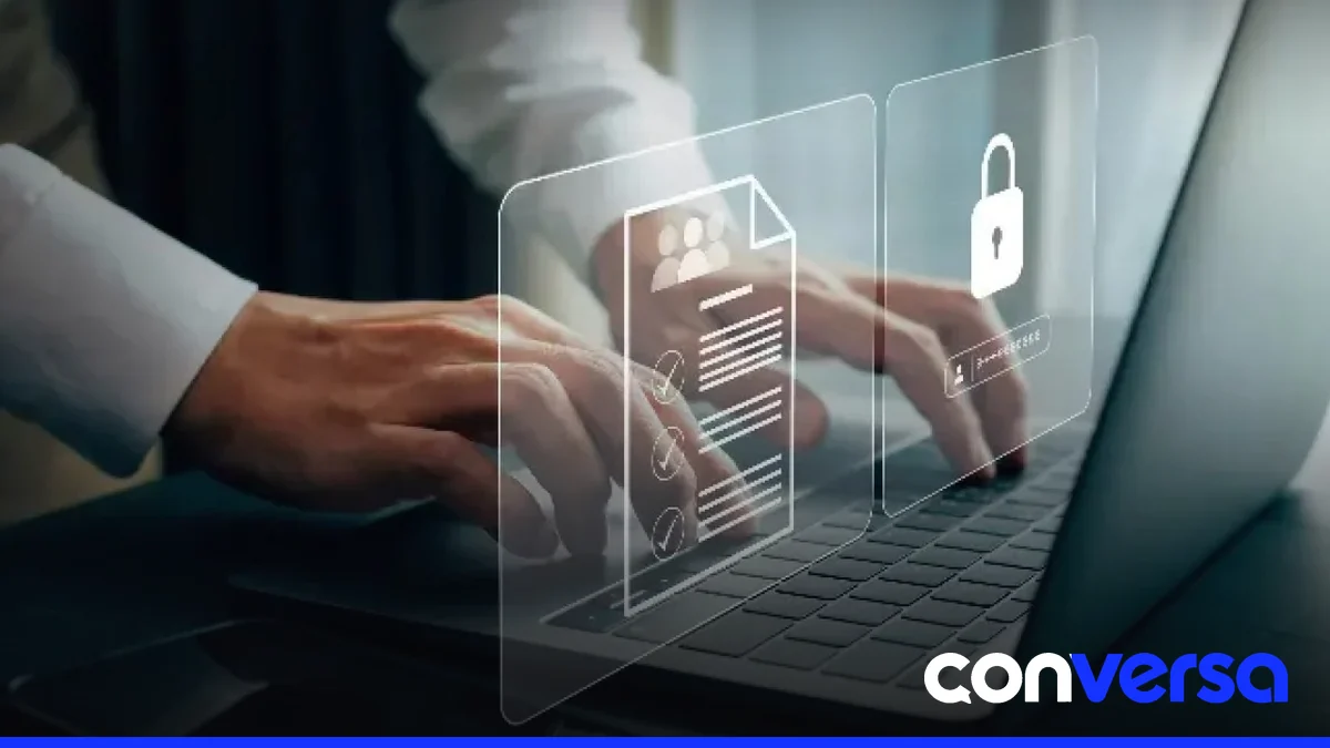 Representación de un sistema de protección de datos en una empresa.