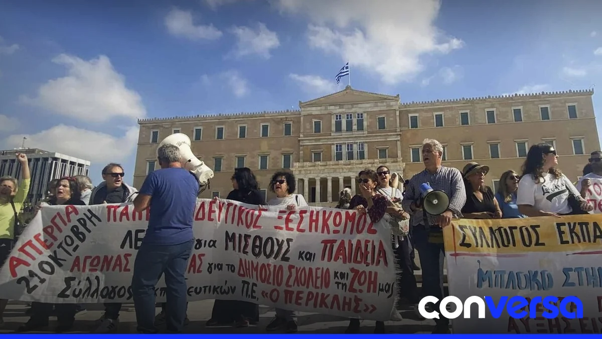 Manifestantes marchan en las calles de París como parte de las protestas por el costo de vida y la educación.