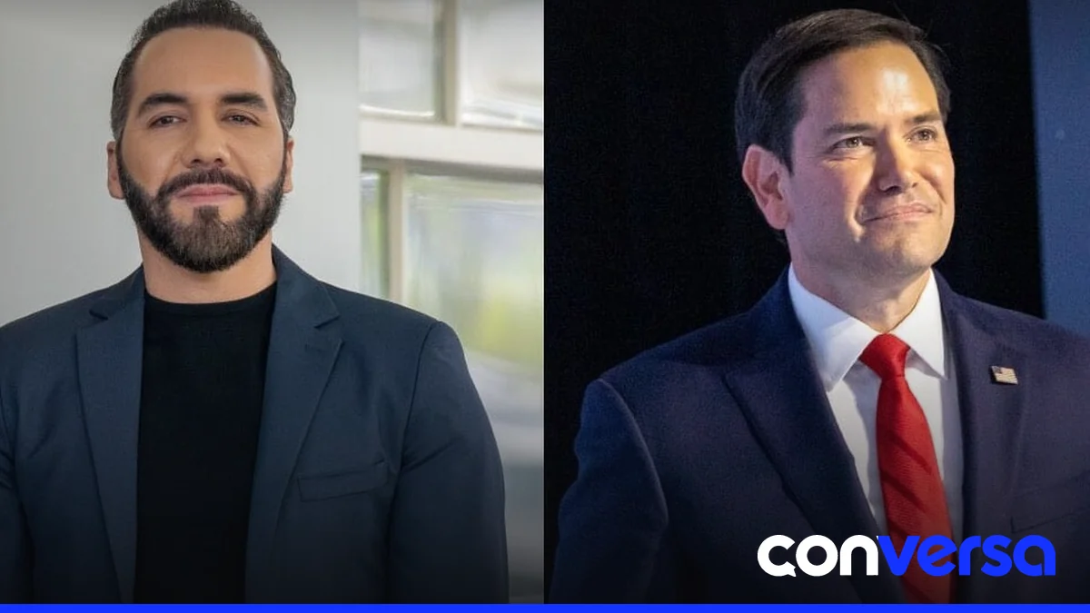 Foto de archivo de la visita del secretario de Estado Marco Rubio a El Salvador.