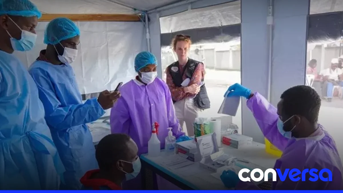 Imagen de un centro de atención para pacientes con ébola en la República Democrática del Congo.