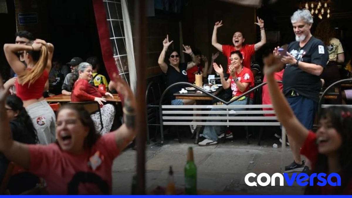 Manifestantes lulistas en el barrio de Laranjeiras, Río de Janeiro.
