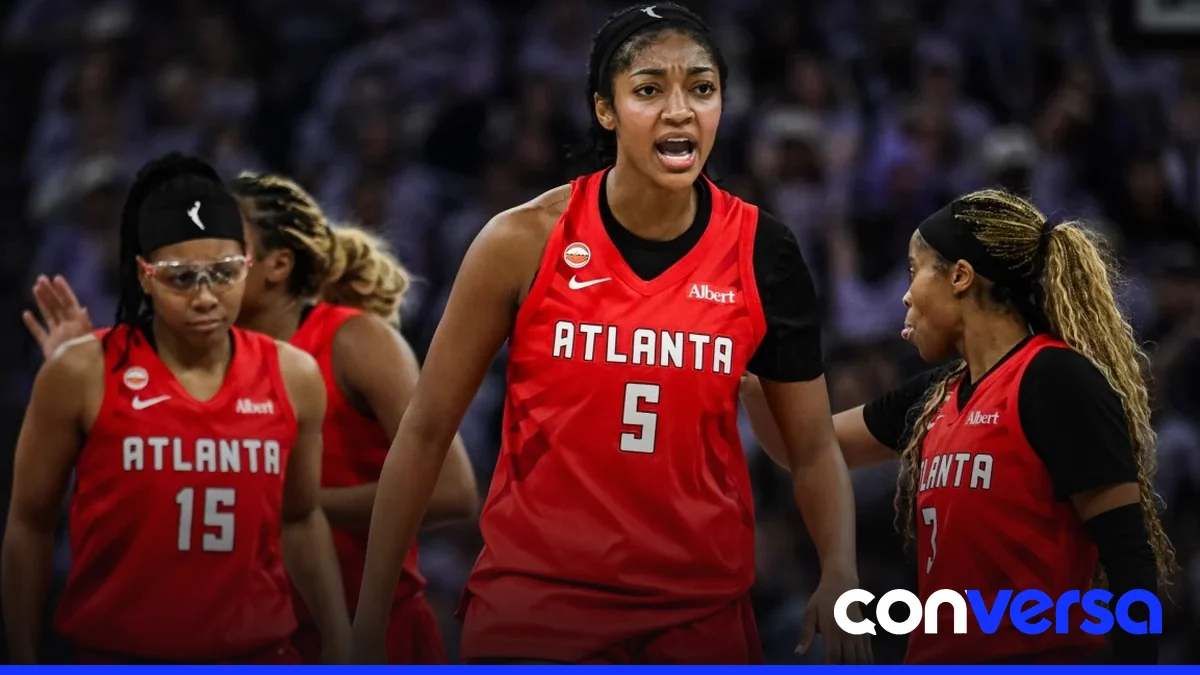 Jugadores de las Dream celebran su victoria en la WNBA.