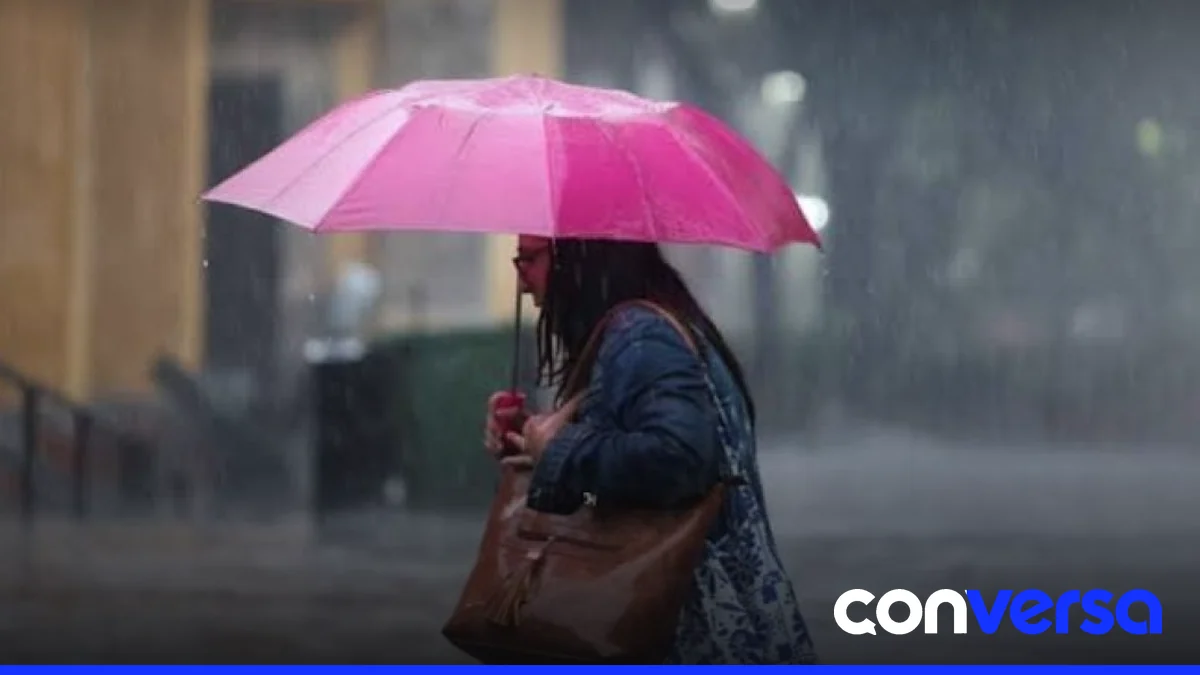 Imagen de un cielo nublado con tormenta en la región norte del país.