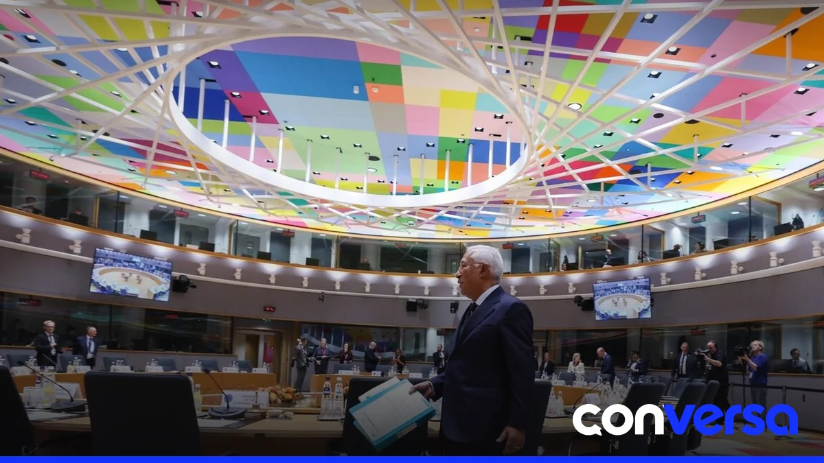 Líderes de la Unión Europea en una reunión durante la cumbre.