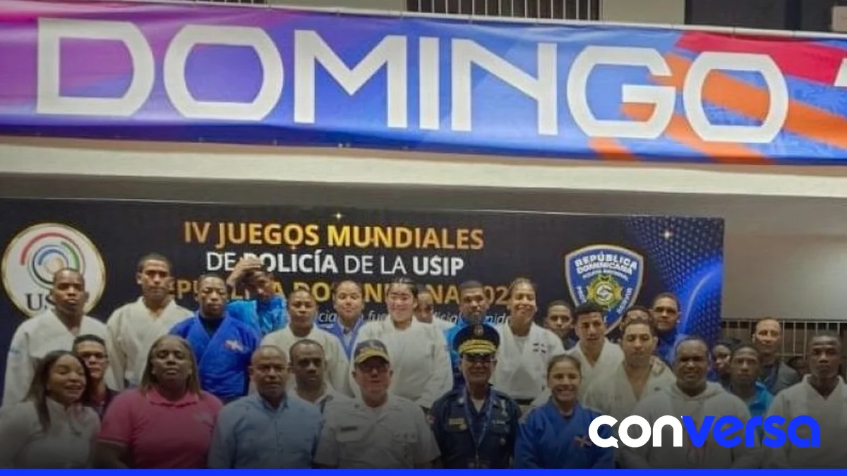 Atletas dominicanos en la competencia de judo durante los Juegos Mundiales Policiales.