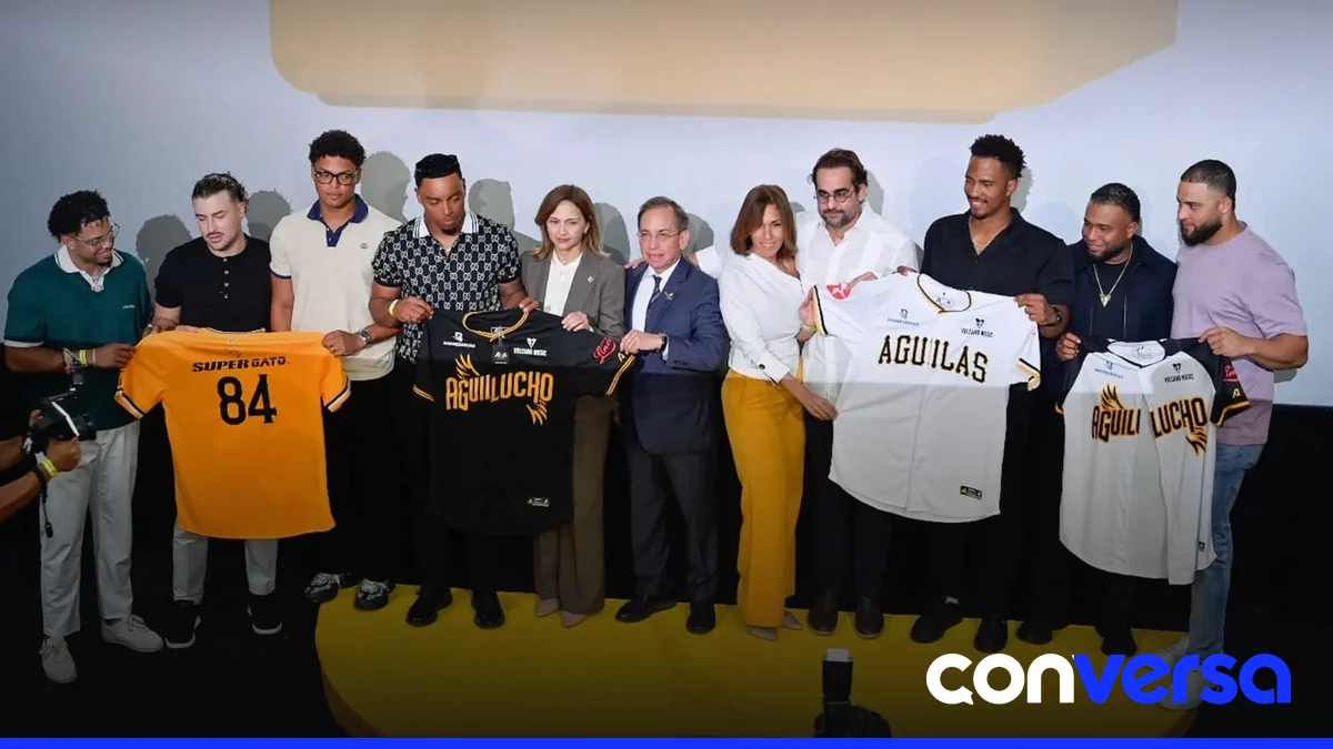 Imagen de la presentación oficial de las Águilas en el evento de Caribbean Cinemas.