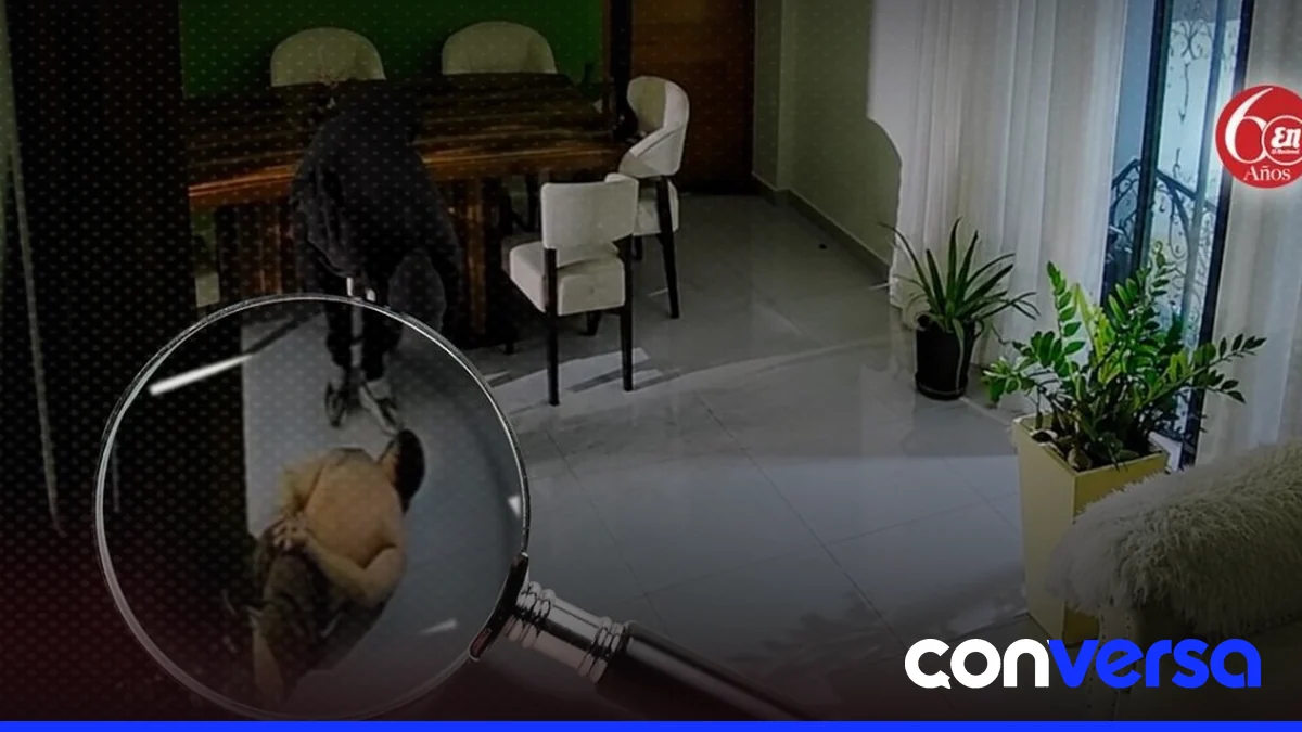 Imagen de una mujer en una casa, con expresión de preocupación.