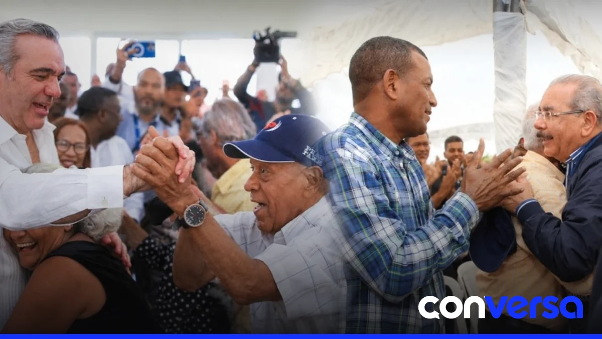 Presidente Luis Abinader en un encuentro comunitario en el Club San Lázaro.