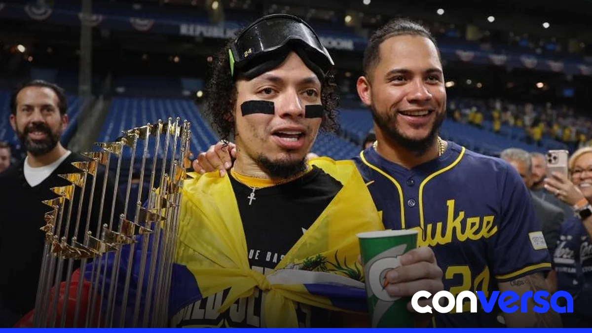 William y Willson Contreras, hermanos que lograron el título en la Serie Mundial de las Grandes Ligas.