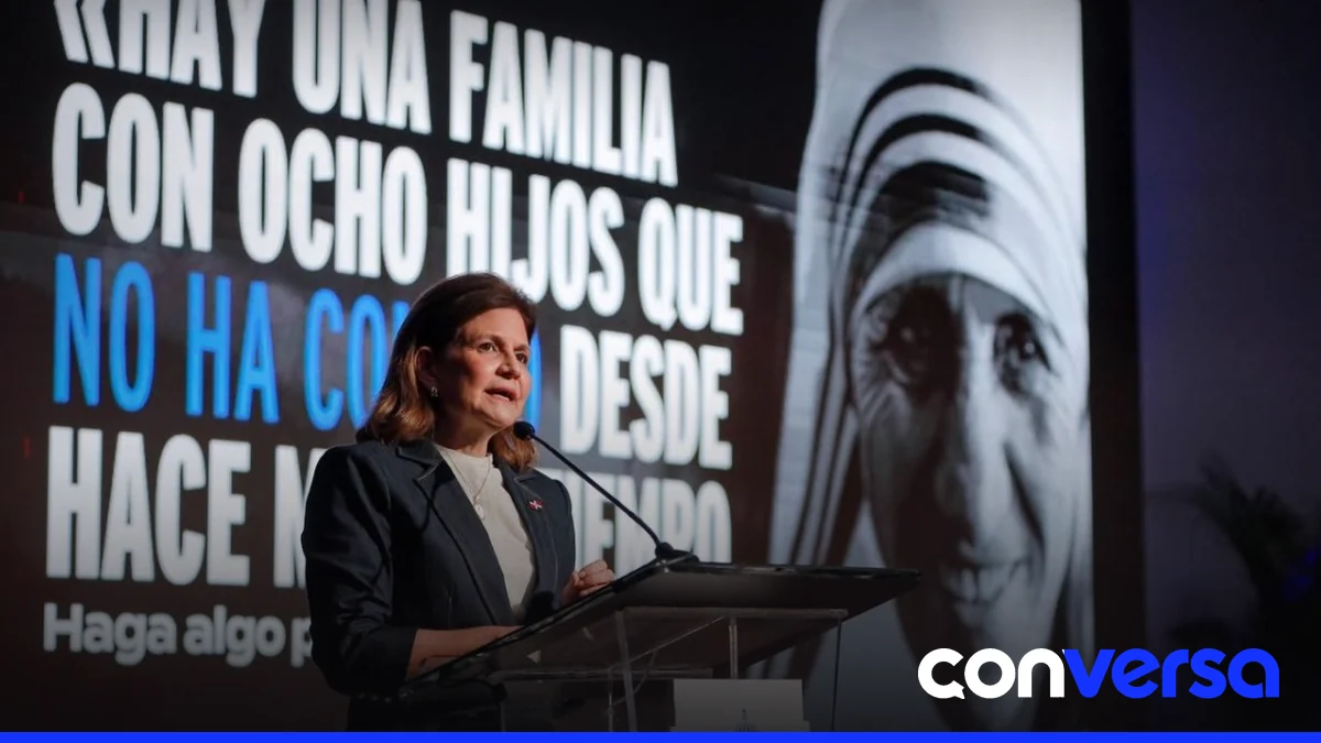 Vicepresidenta Raquel Peña durante la jornada conmemorativa del Día Internacional para la Erradicación de la Pobreza.