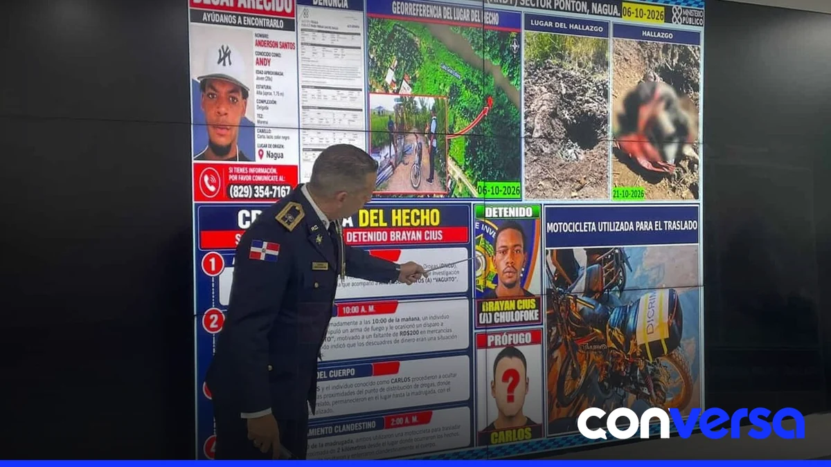 Foto de archivo: policía investigando un hecho en la provincia María Trinidad Sánchez.
