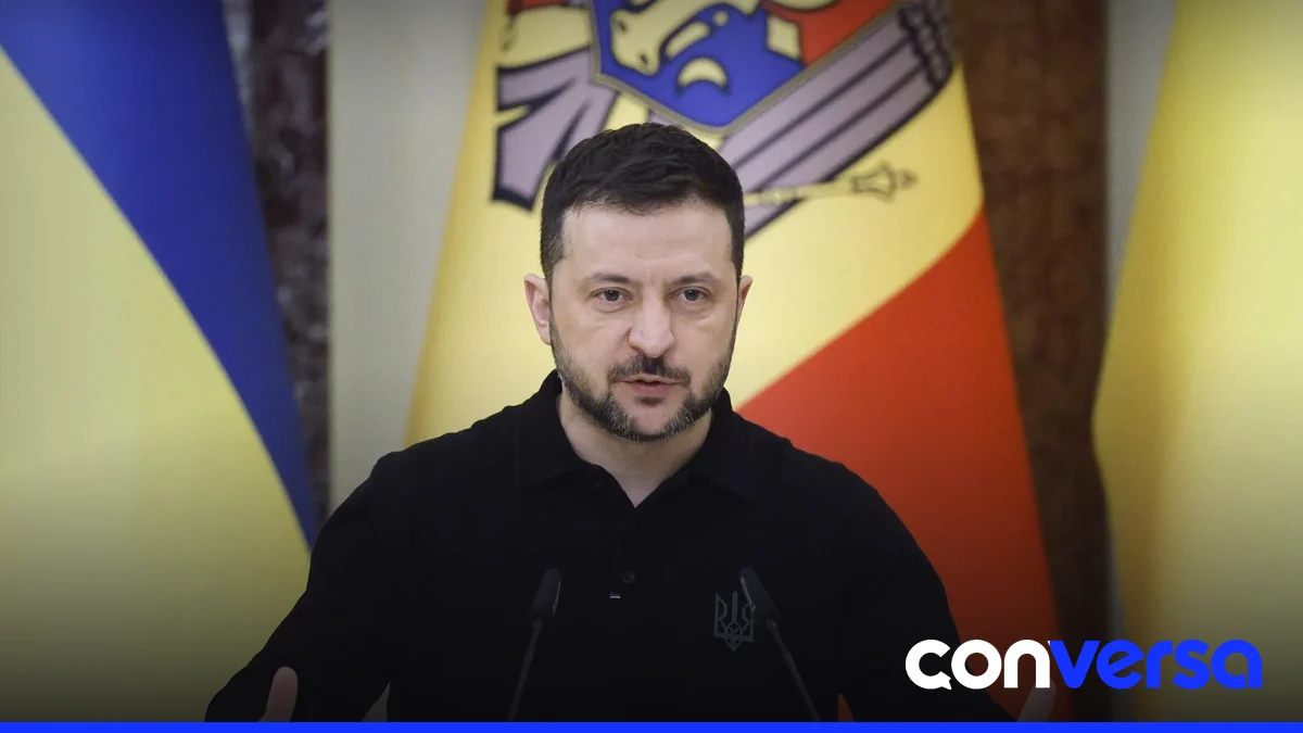 Imagen de Volodímir Zelenski durante una entrevista en el programa This Week.