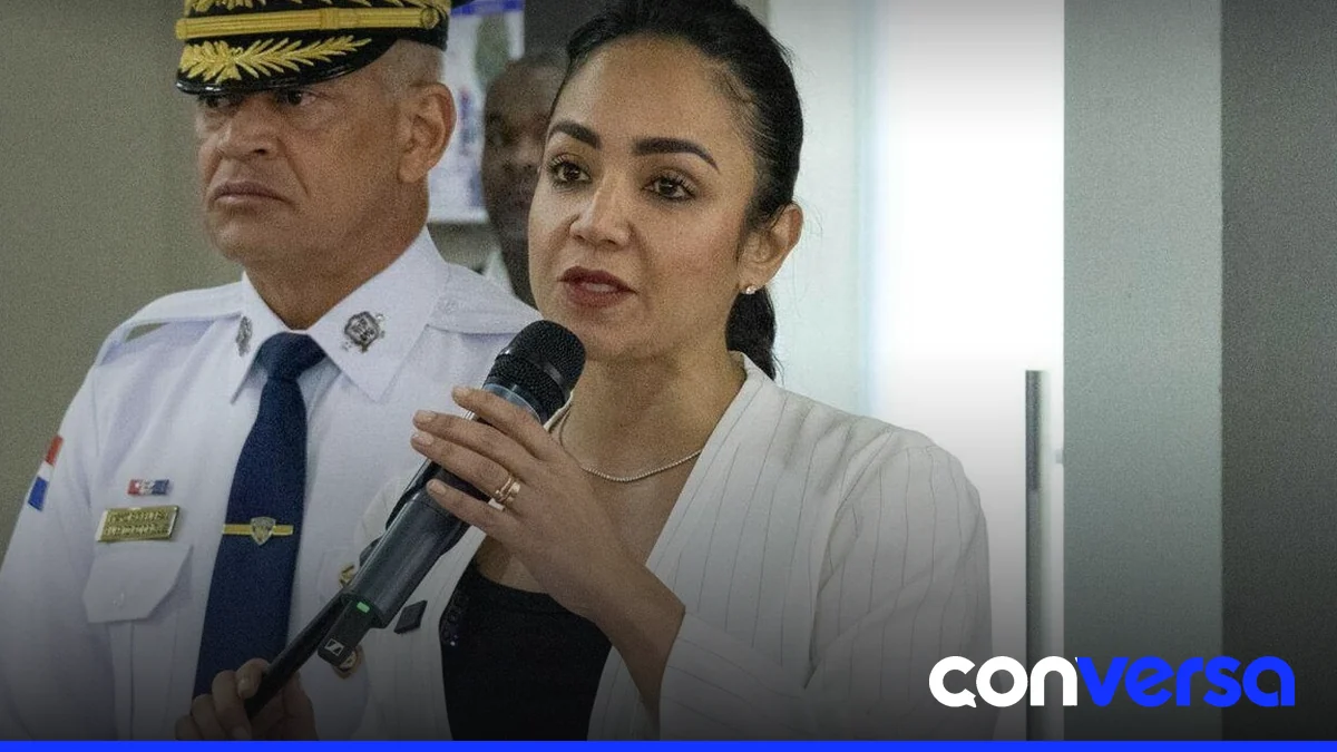 Ministra de Interior y Policía, Faride Raful, durante la inauguración del Encuentro Anual 2026 de EL PACCTO 2.0.
