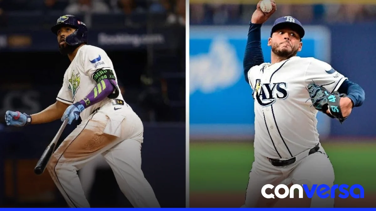 Junior Caminero y Freddy Peralta, figuras dominicanas clave en la clasificación de los Rays a la Serie Mundial.
