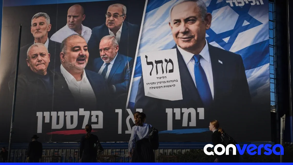 Votantes israelíes en una urna electoral durante las elecciones parlamentarias.