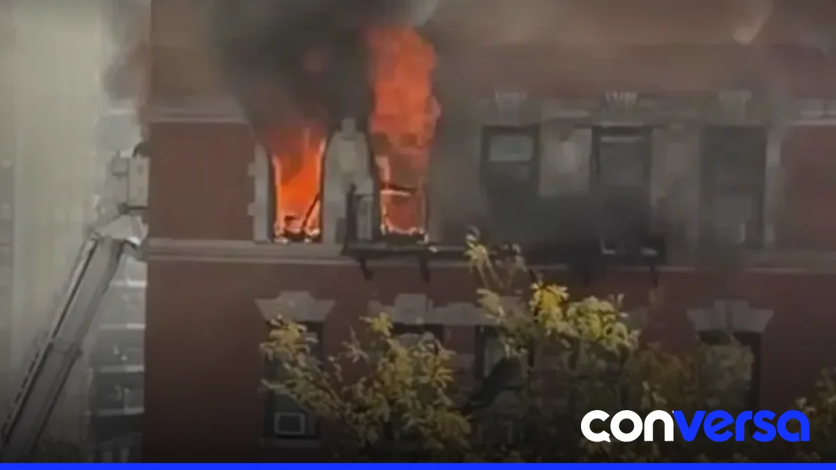 Imagen de un edificio en el Alto Manhattan, zona afectada por el incendio.
